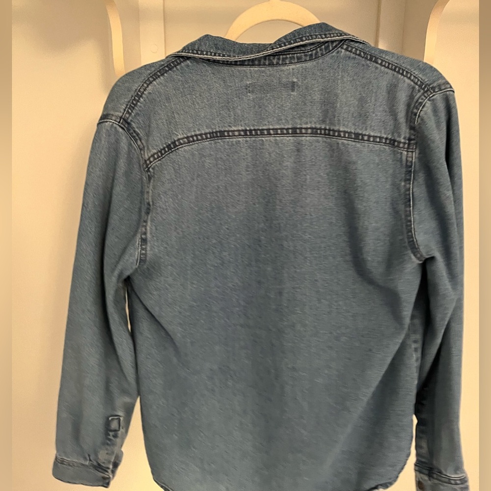 Jean patchwork button up shirt - Picture 2 of 7